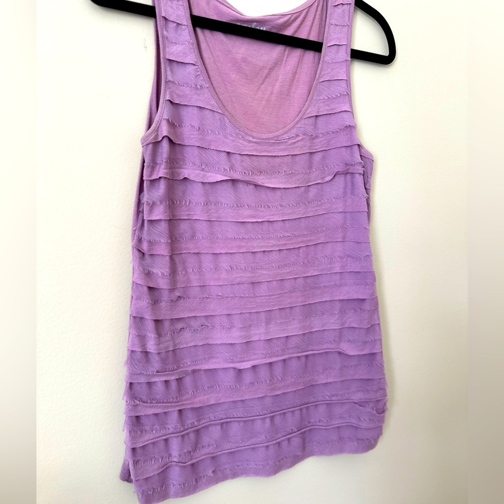 Caslon women’s sleeveless top purple layered